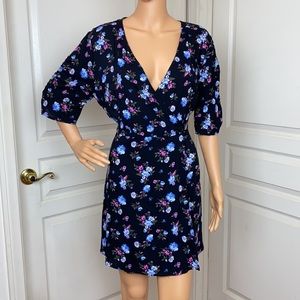 Wild Fable Black Floral Mini Dtess Size Large